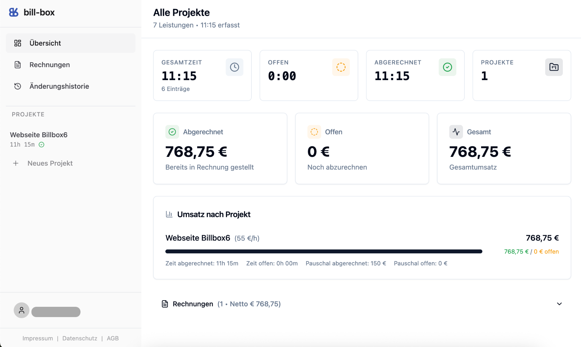Alle Projekte im Überblick